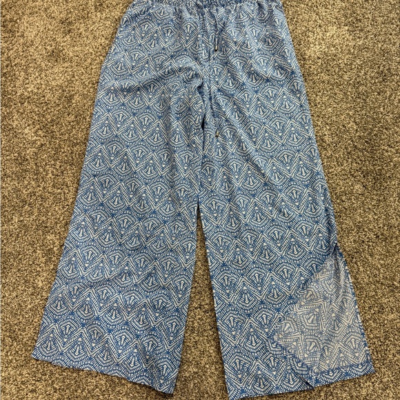 Coolibar Blue and White Patterned Pants Size Medium - Picture 1 of 4
